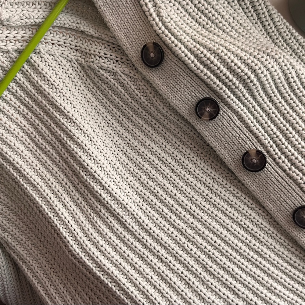 Everlane The Texture Cotton Cardigan in Ice Blue - Picture 4 of 4